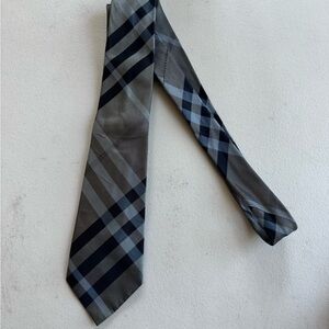 Burberry Black and Gray Checkered Tie